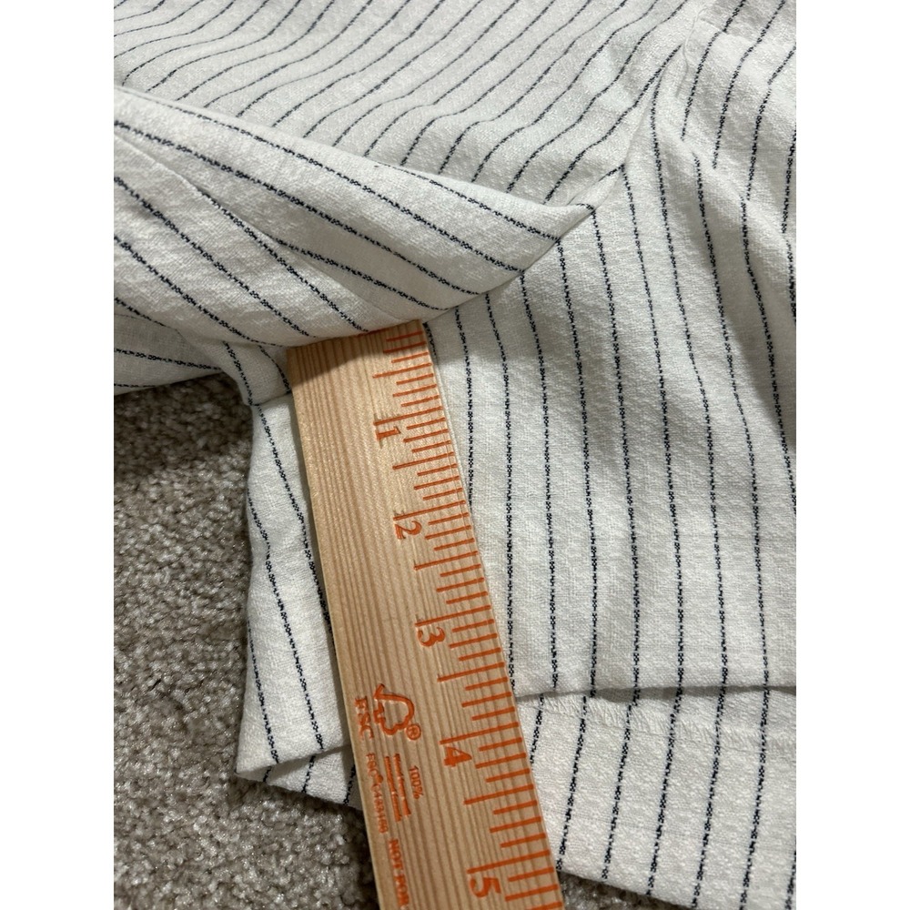 Banana Republic Shorts Womens 16  White Blue Stripes - Picture 3 of 7